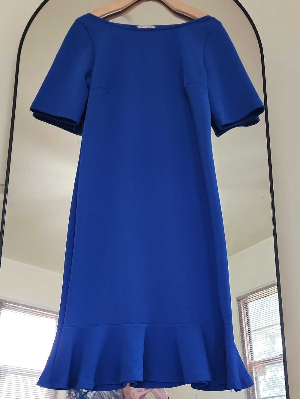 Women's Royal Blue Ruffle-Hem Dress